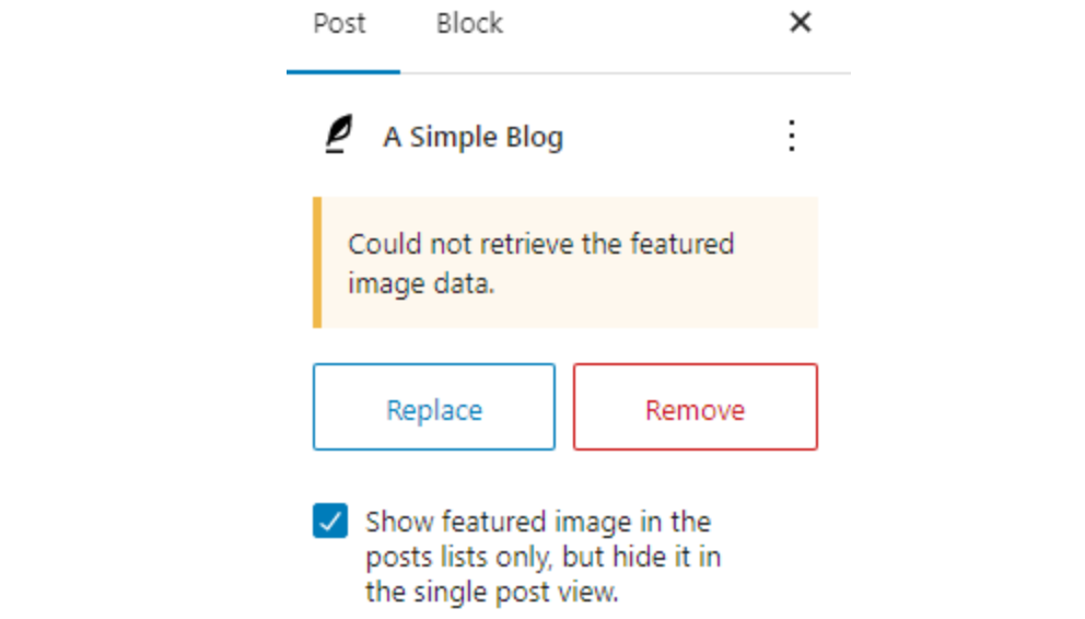Show featured image in the post lists only