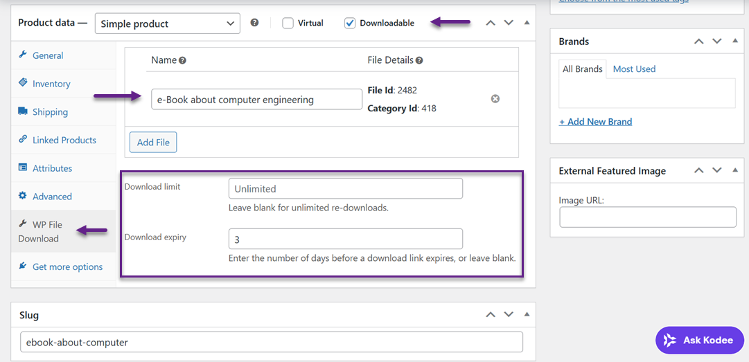 Configuring Products - Selling & Managing Cloud-Based WooCommerce Digital Products with WP File Download