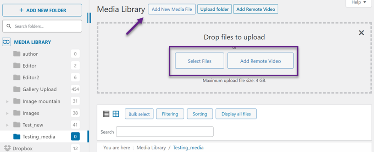 Upload File to Folder