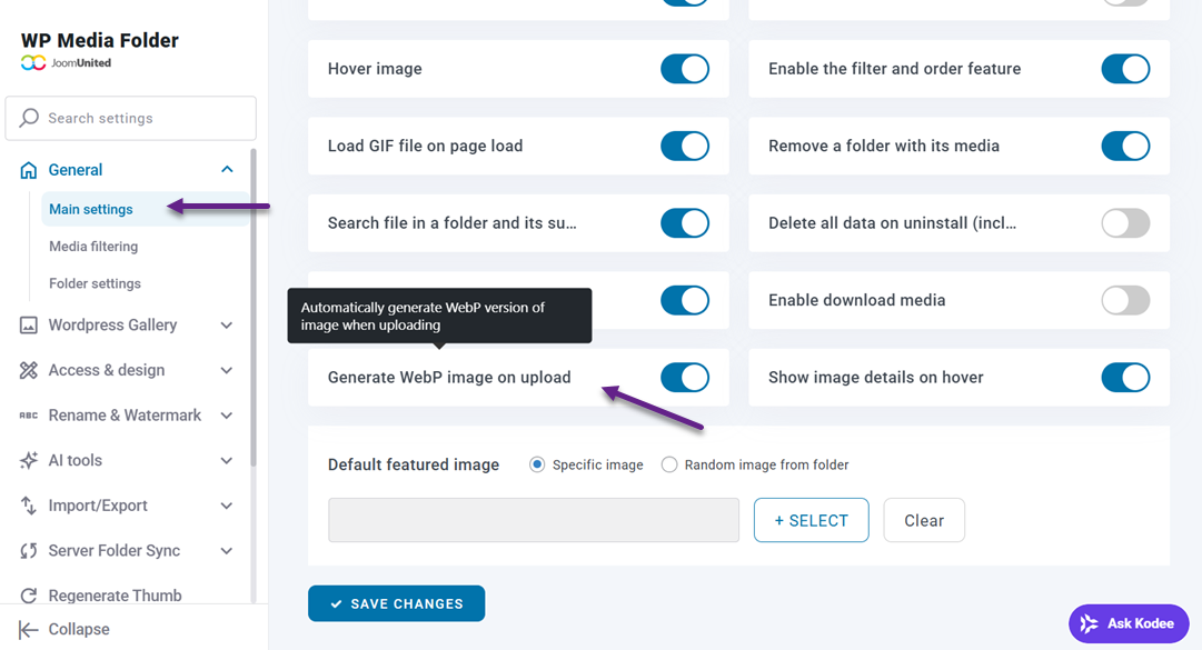 Enabling automatic WebP generation - How to Combine WebP Auto-Conversion and AI Metadata Generation in WP Media Folder for Maximum Performance & SEO