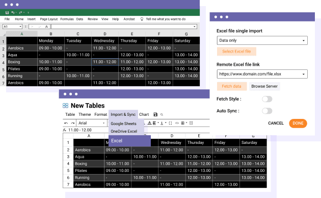 Synchronization WordPress Excel and Office365