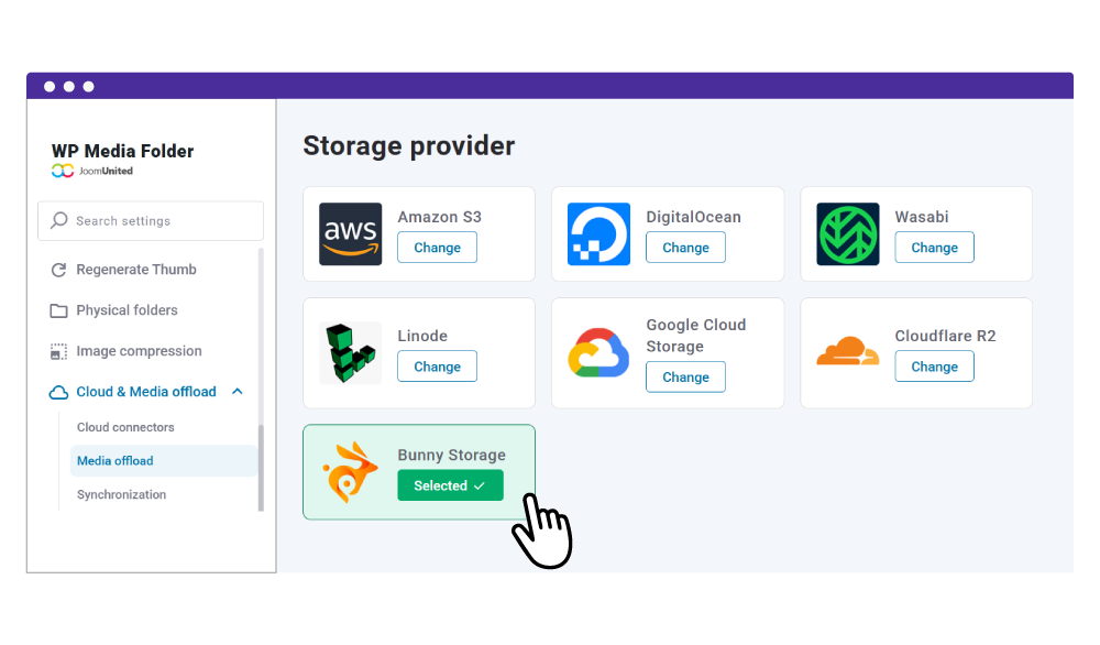 WP Media Folder with Bunny Storage Integration