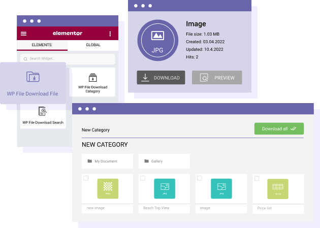 Elementor file manager