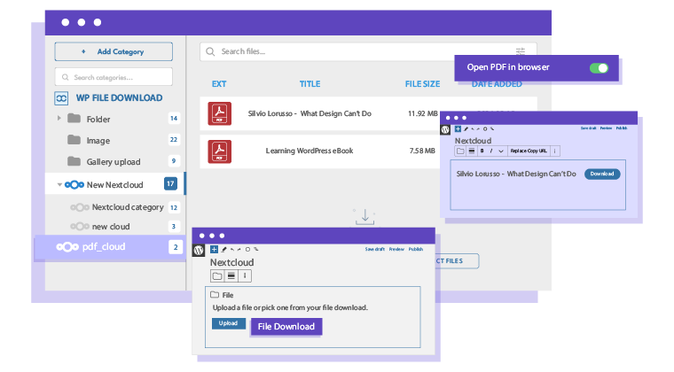 Bring PDFs from Nextcloud to Your WordPress Files