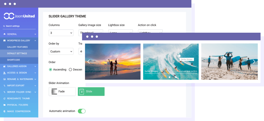 Define the Default Gallery Theme Setting and Work Faster