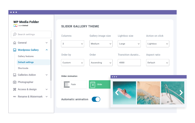 Define the Default Gallery Theme Setting and Work Faster