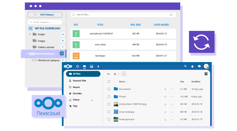 Automatic File Synchronization between Nextcloud and WordPress