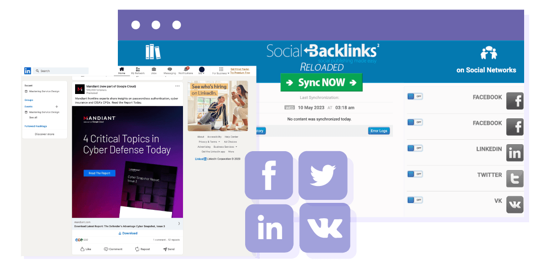 Social Backlinks, the Automatic Social Media Posting for Joomla