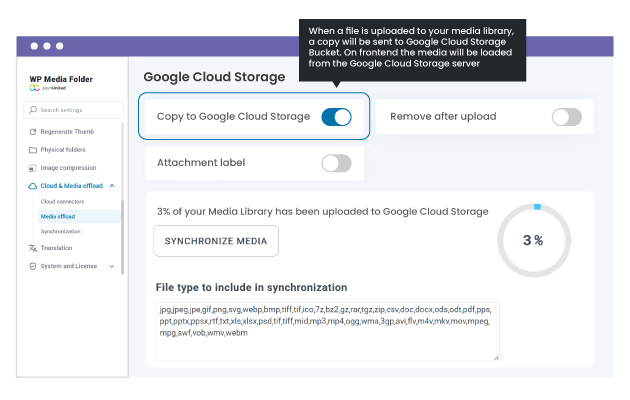 Automatically offload WordPress media to Google Cloud