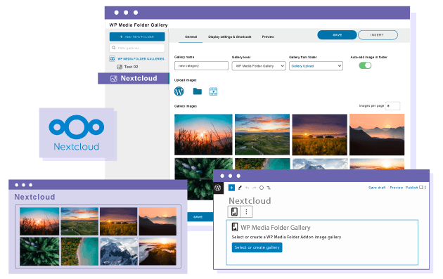 Use Nextcloud image to create galleries in WordPress