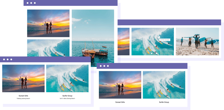 Create Designed Galleries with 4 Highly Customizable Themes