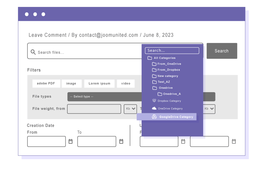 Use the file download search engine with Google Drive