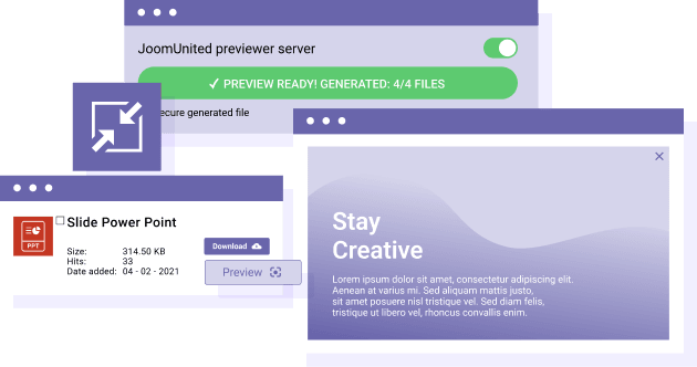 Superfast file preview with image compression 