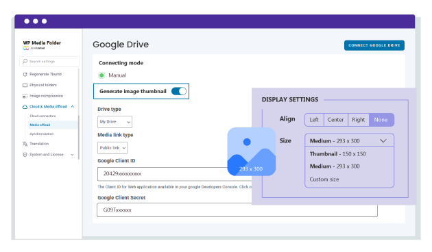 Generate and move media thumbnails to Google Drive