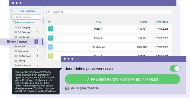 Limit the document preview by file format