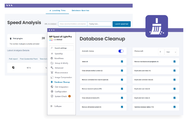 Database Speed Test and Cleanup