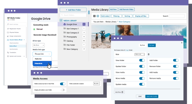 Control Google Drive media access