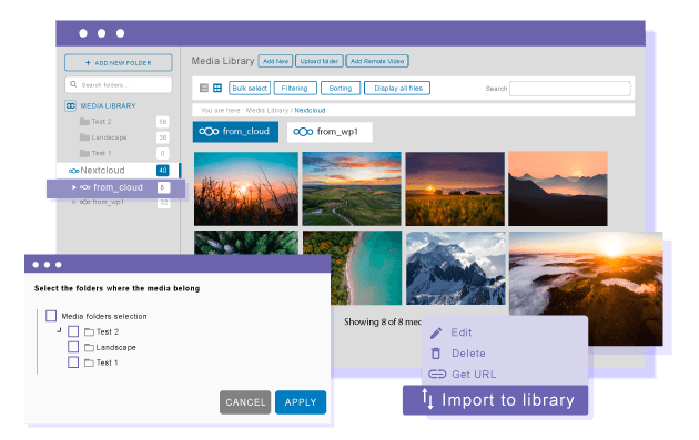 Import Nextcloud media to your WordPress media library