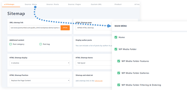 Sitemap XML and HTML generator for WordPress