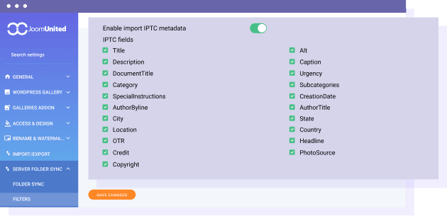 IPTC metadata import