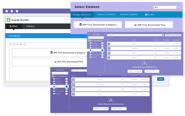 Load and manage file categories in Avada Fusion builder