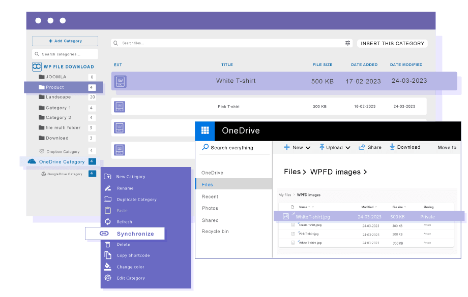 What Does WP File Download Synchronize With OneDrive Personal?